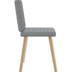 vidaXL Eetkamerstoelen 4 st stof lichtgrijs