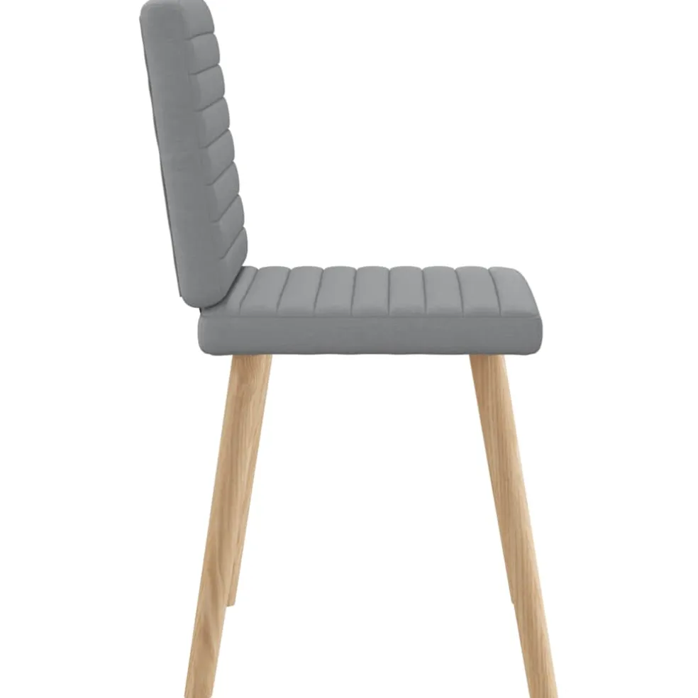 vidaXL Eetkamerstoelen 4 st stof lichtgrijs