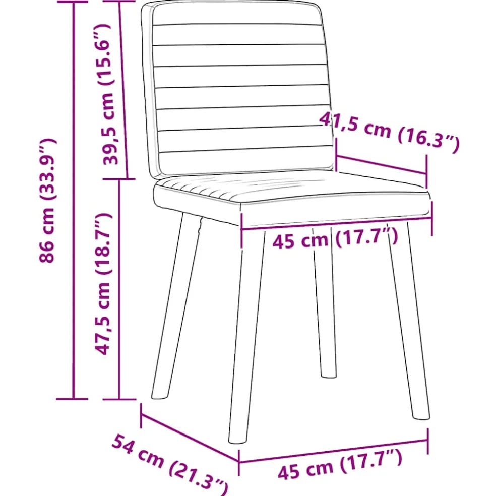 vidaXL Eetkamerstoelen 4 st stof lichtgrijs