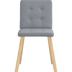 vidaXL Eetkamerstoelen 4 st stof lichtgrijs