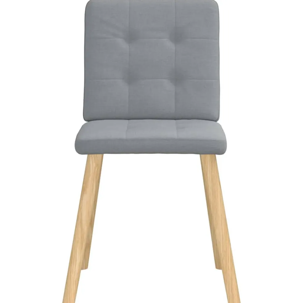 vidaXL Eetkamerstoelen 4 st stof lichtgrijs