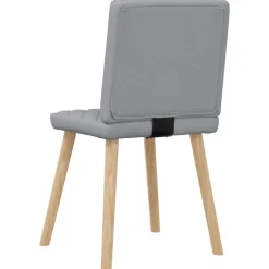 vidaXL Eetkamerstoelen 4 st stof lichtgrijs