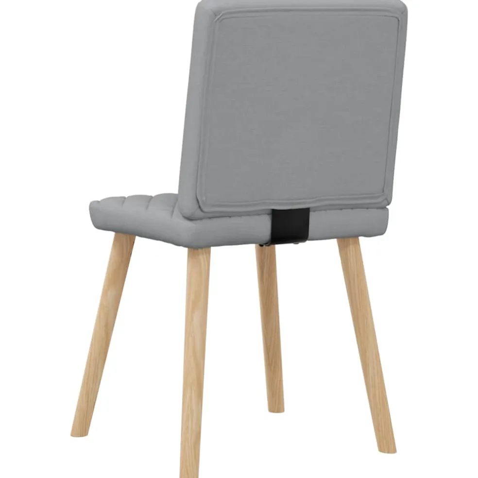 vidaXL Eetkamerstoelen 4 st stof lichtgrijs