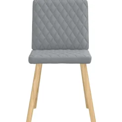 vidaXL Eetkamerstoelen 4 st stof lichtgrijs