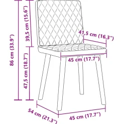 vidaXL Eetkamerstoelen 4 st stof lichtgrijs