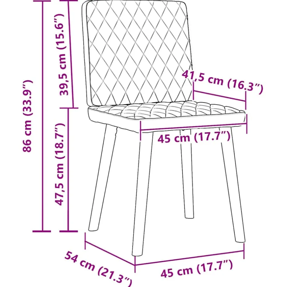 vidaXL Eetkamerstoelen 4 st stof lichtgrijs