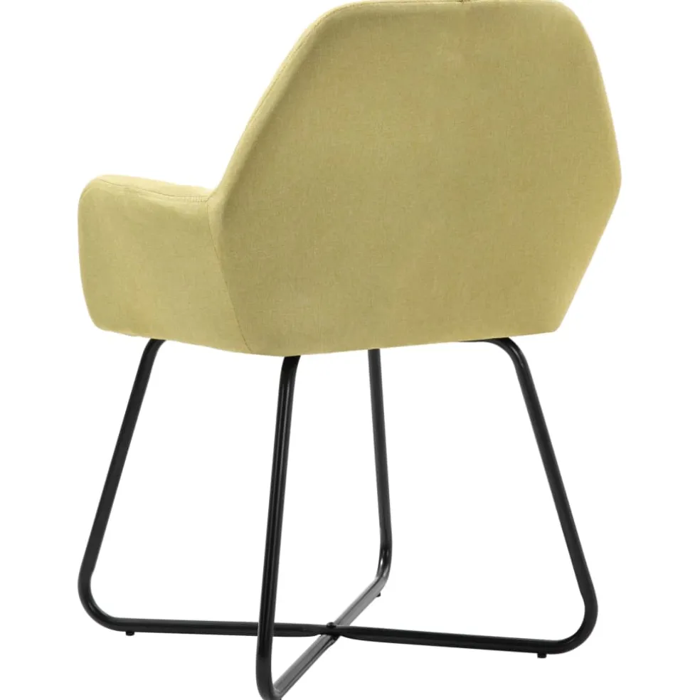 vidaXL Eetkamerstoelen 2 st stof groen