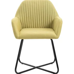 vidaXL Eetkamerstoelen 2 st stof groen