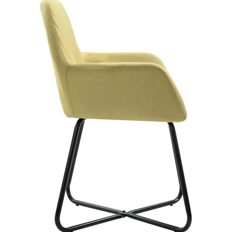 vidaXL Eetkamerstoelen 2 st stof groen