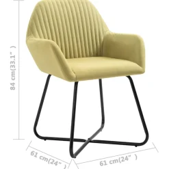 vidaXL Eetkamerstoelen 2 st stof groen