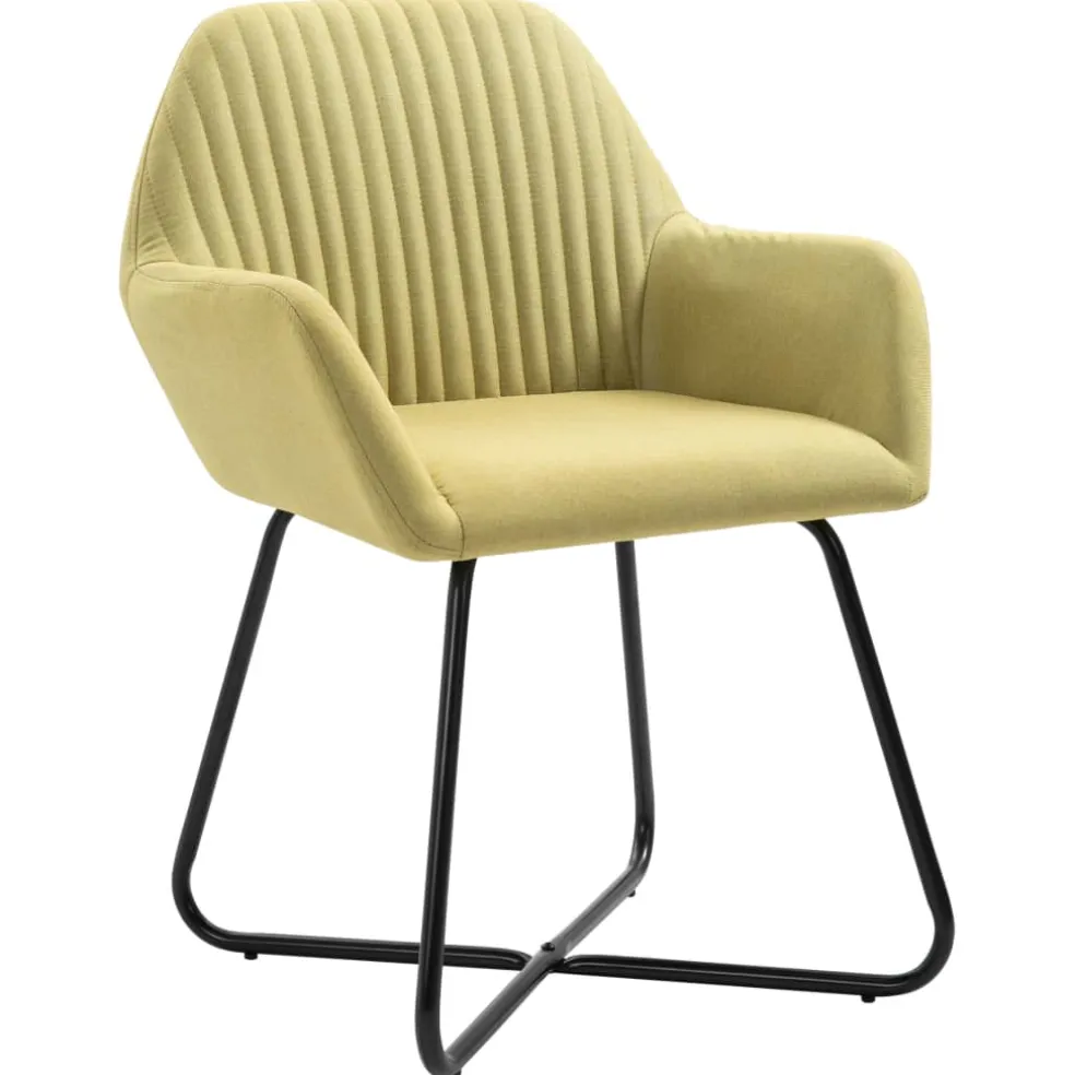 vidaXL Eetkamerstoelen 2 st stof groen