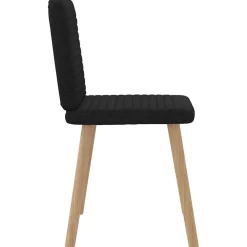 vidaXL Eetkamerstoelen 4 st stof zwart