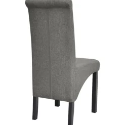 vidaXL Eetkamerstoelen 2 st stof lichtgrijs