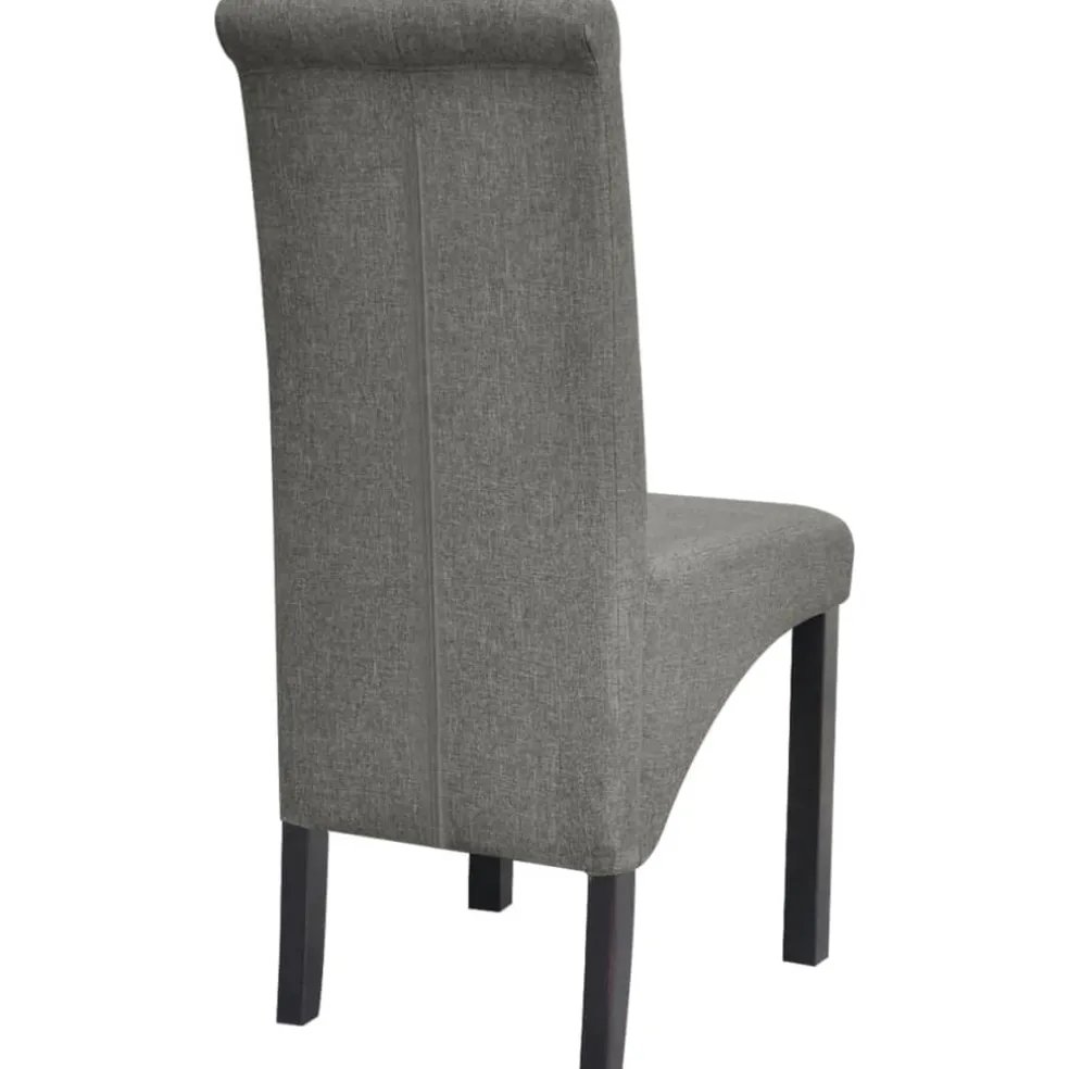 vidaXL Eetkamerstoelen 2 st stof lichtgrijs