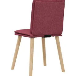 vidaXL Eetkamerstoelen 4 st stof wijnrood