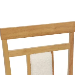 vidaXL Eetkamerstoel 2 st Massief Rubberhout Natuurlijk en Licht