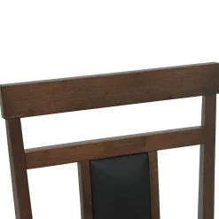 vidaXL Eetkamerstoel 2 st Massief Rubberhout Lichtbruin en Zwart