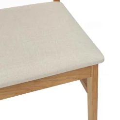 vidaXL Eetkamerstoel 2 st Massief Rubberhout Natuurlijk en Licht