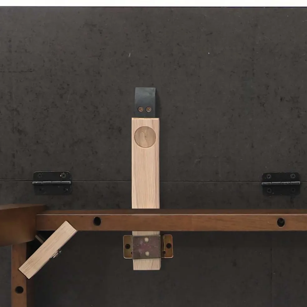 vidaXL Eettafel bruin massief hout rubber