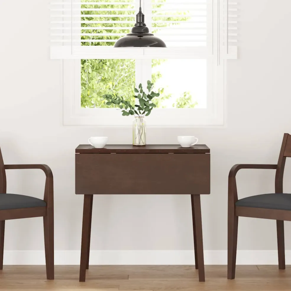 vidaXL Eettafel bruin massief hout rubber