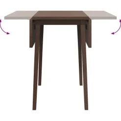 vidaXL Eettafel bruin massief hout rubber