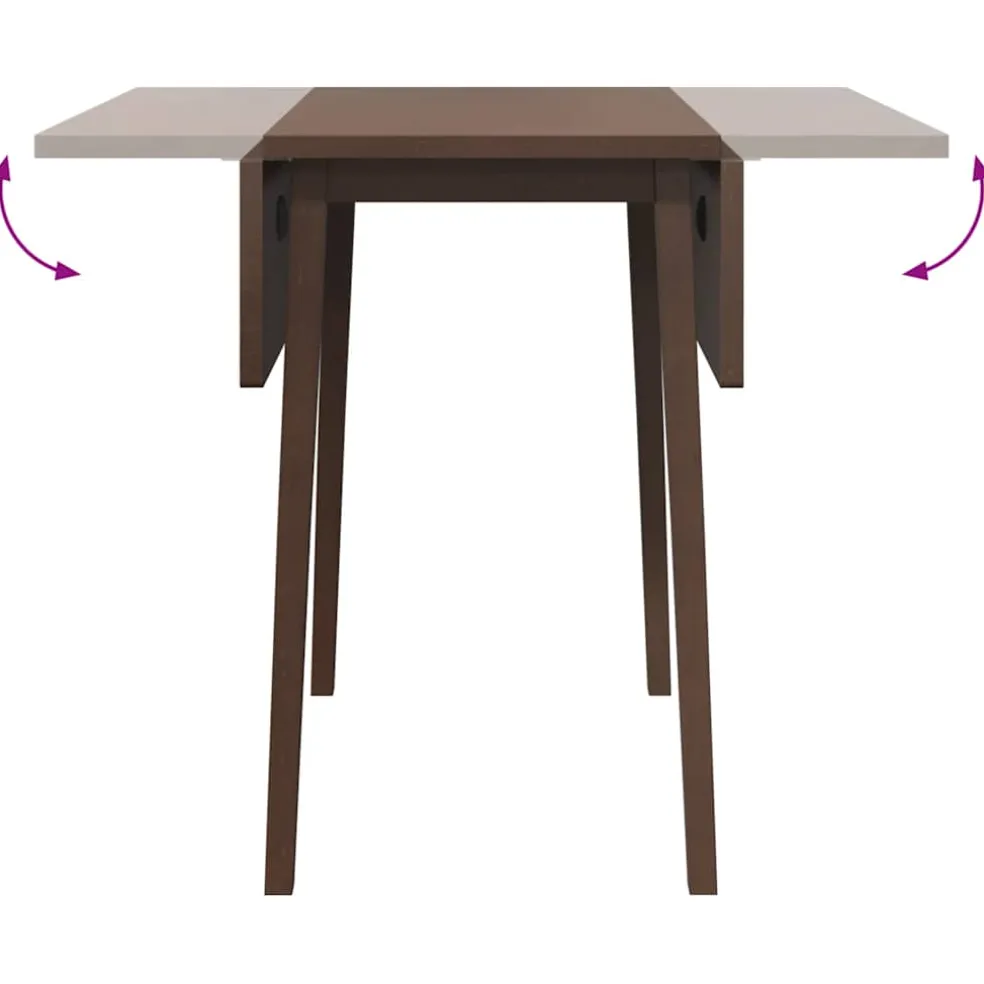 vidaXL Eettafel bruin massief hout rubber