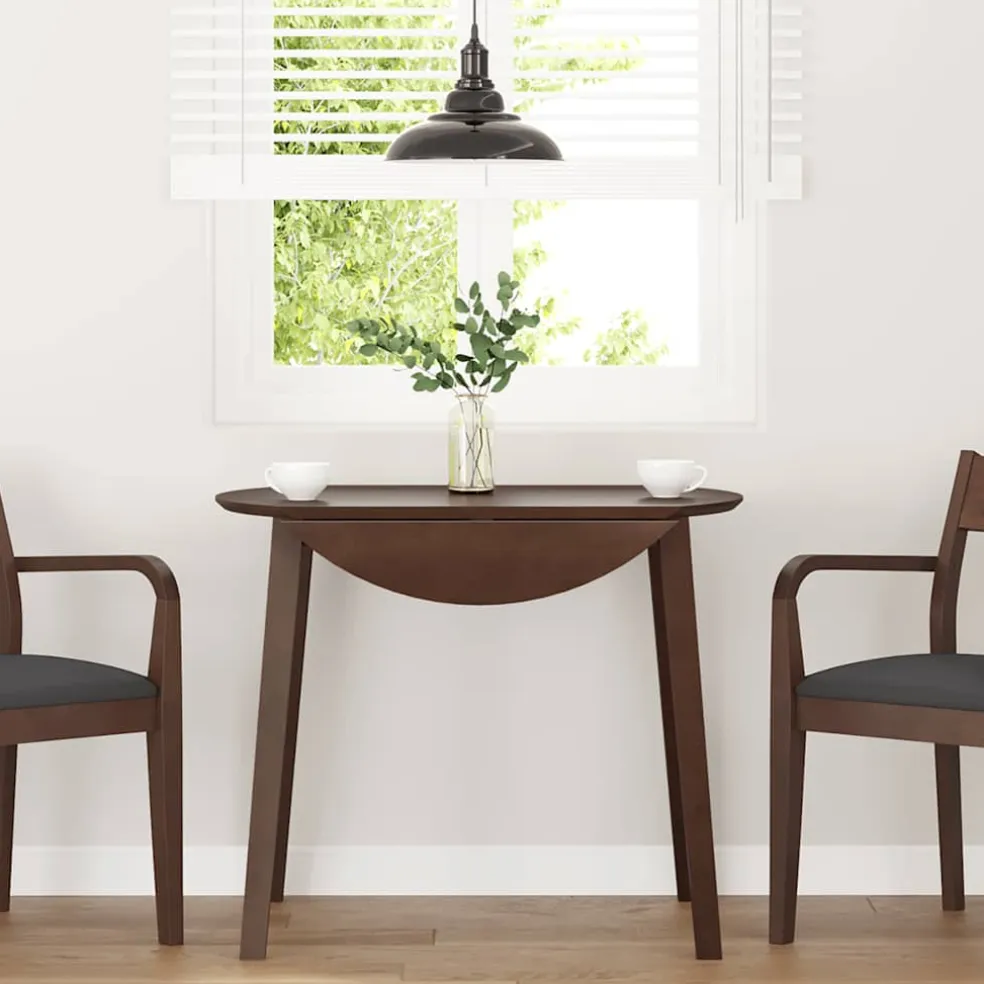 vidaXL Eettafel bruin massief hout rubber