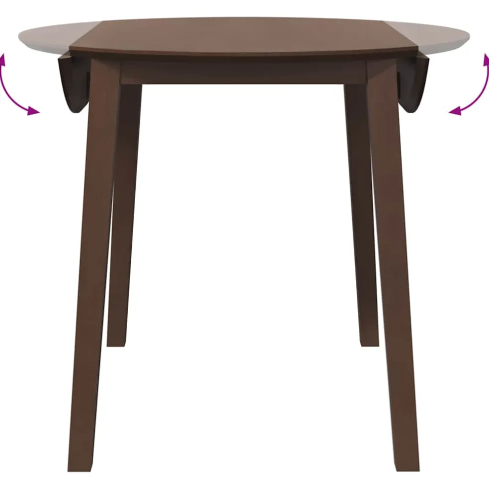 vidaXL Eettafel bruin massief hout rubber