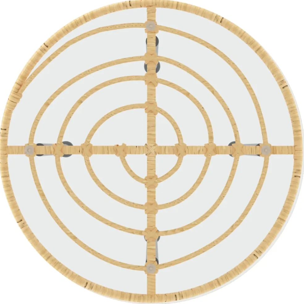 vidaXL Eettafel Ø50 cm gehard glas en staal