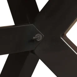 vidaXL Eettafel 180 cm massief gerecycled hout en stalen kruis