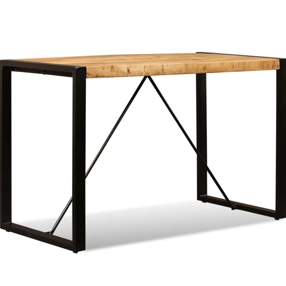 vidaXL Eettafel 120 cm massief ruw mangohout