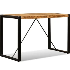 vidaXL Eettafel 120 cm massief ruw mangohout