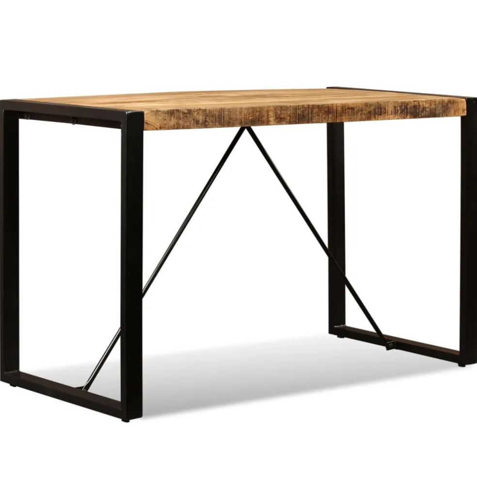 vidaXL Eettafel 120 cm massief ruw mangohout