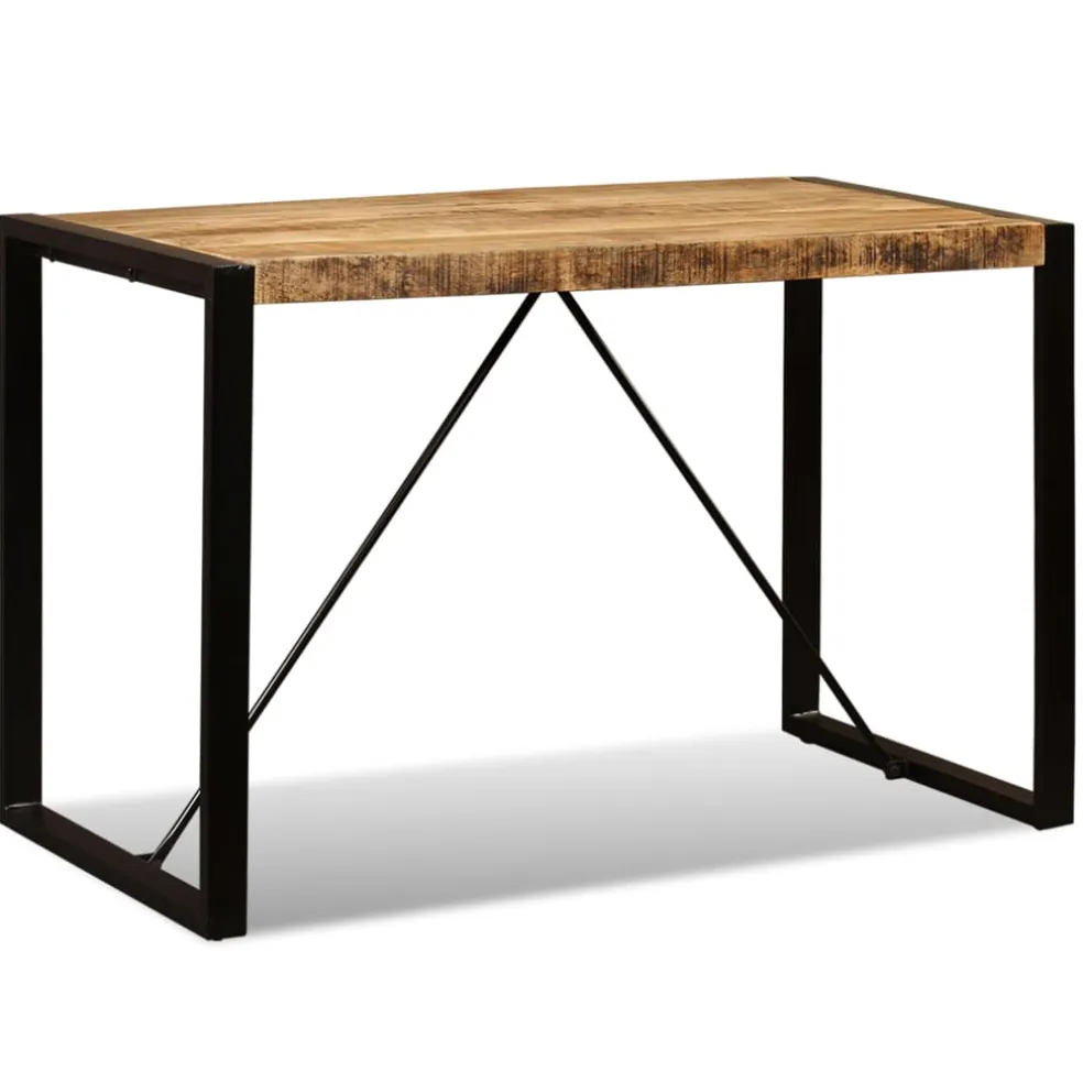 vidaXL Eettafel 120 cm massief ruw mangohout