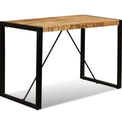 vidaXL Eettafel 120 cm massief ruw mangohout