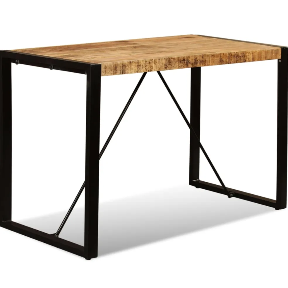 vidaXL Eettafel 120 cm massief ruw mangohout