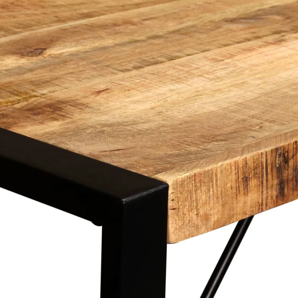 vidaXL Eettafel 120 cm massief ruw mangohout