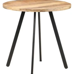 vidaXL Eettafel 80 cm ruw mangohout
