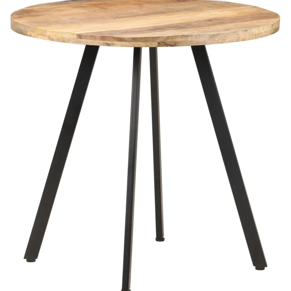 vidaXL Eettafel 80 cm ruw mangohout