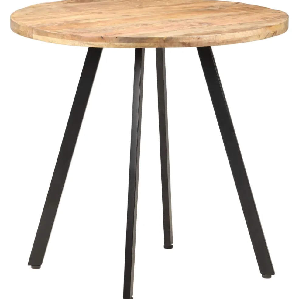 vidaXL Eettafel 80 cm ruw mangohout