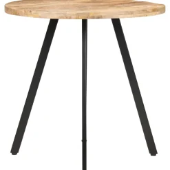 vidaXL Eettafel 80 cm ruw mangohout