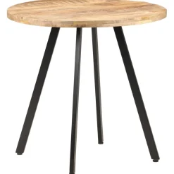 vidaXL Eettafel 80 cm ruw mangohout