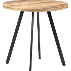 vidaXL Eettafel 80 cm ruw mangohout