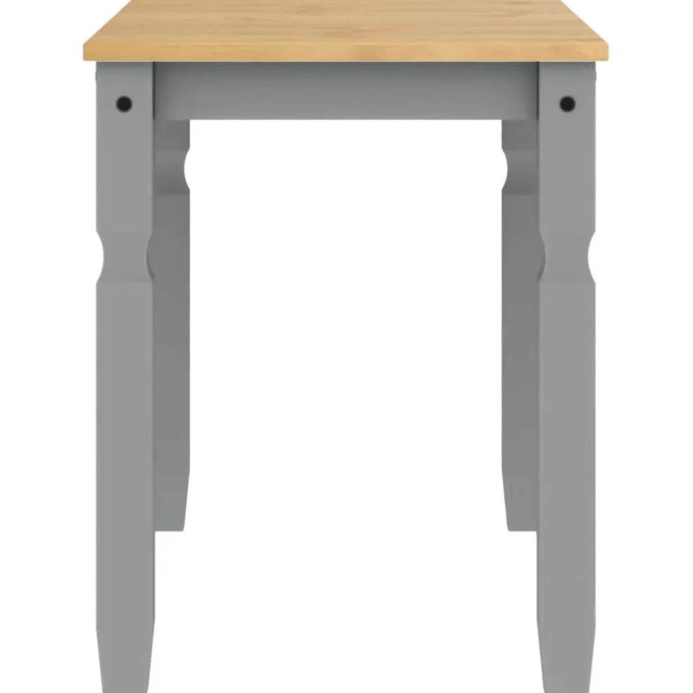 vidaXL Eettafel Corona 112x60x75 cm massief grenenhout grijs