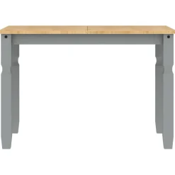 vidaXL Eettafel Corona 112x60x75 cm massief grenenhout grijs