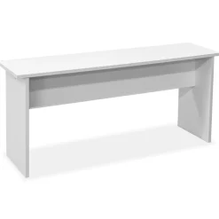 vidaXL Eettafel en banken 3 st bewerkt hout wit