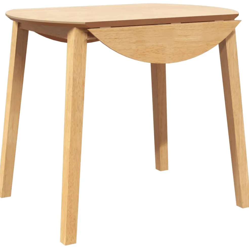 vidaXL Eettafel massief hout naturel rubber