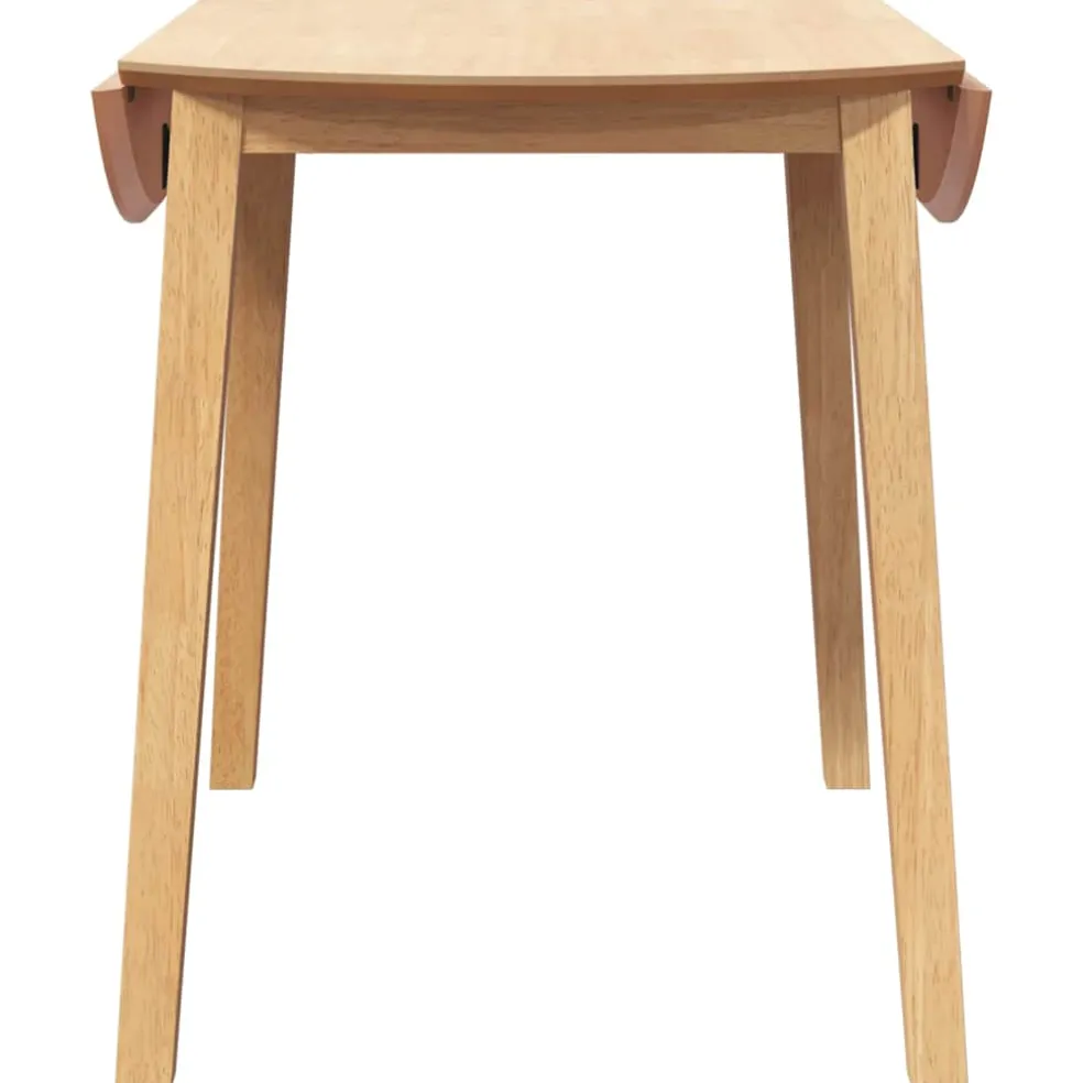 vidaXL Eettafel massief hout naturel rubber
