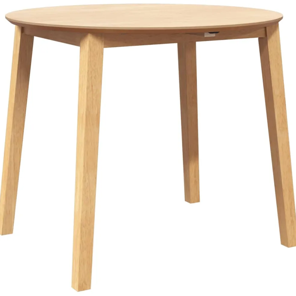 vidaXL Eettafel massief hout naturel rubber