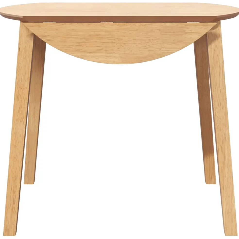 vidaXL Eettafel massief hout naturel rubber